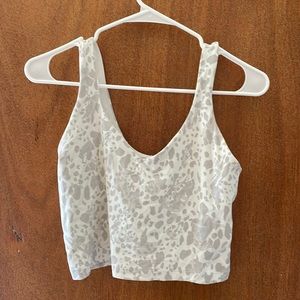 Lululemon size 8 grey cheetah print align tank